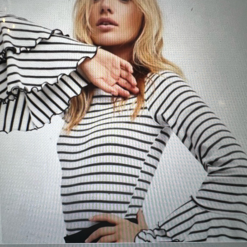 We the Free Good Find ruffle bell sleeve top